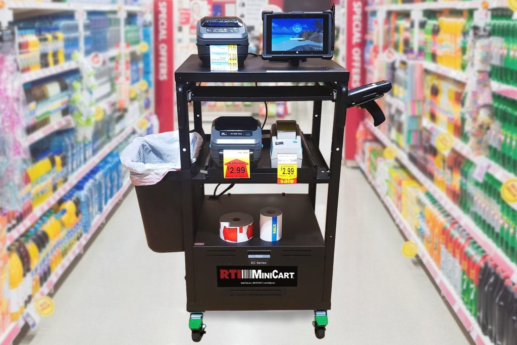 RTI MiniCart in a store aisle